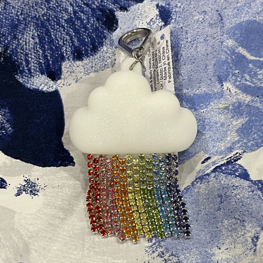 Bath & Body Works Gemstone Rainbow Rain Cloud Pocketbac Holder NWT